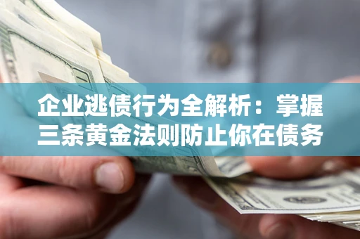 北京企业逃债行为全解析：掌握三条黄金法则防止你在债务乱局中“踩雷”