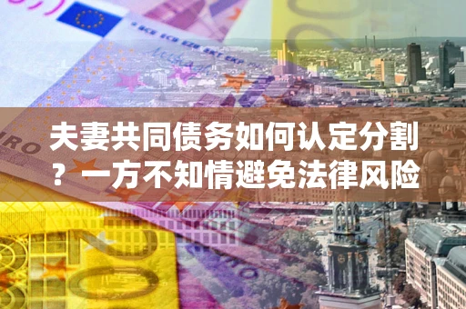 北京夫妻共同债务如何认定分割？一方不知情避免法律风险必看！